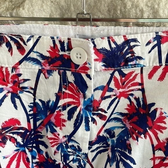 Caribbean Joe Palm Tree Print Shorts Size 10 - Picture 3 of 7